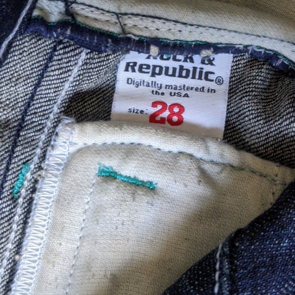 Rock & Republic low rise boot cut jeans size 28 - Picture 6 of 6